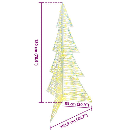 Julgran med 240 LED-lampor Varmvit 180 cm PET