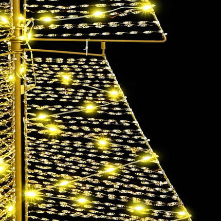 Julgran med 240 LED-lampor Varmvit 180 cm PET