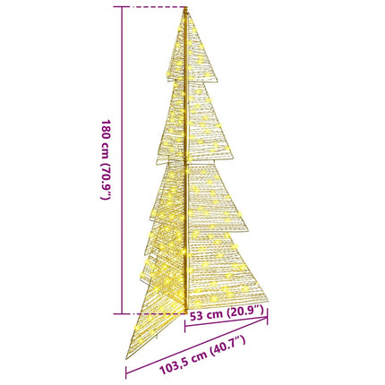 Julgran med 240 LED-lampor Varmvit 180 cm PET