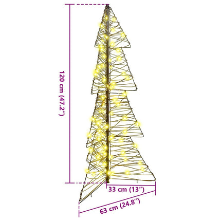 Julgran med 100 LED-lampor Varmvit 120 cm Rotting