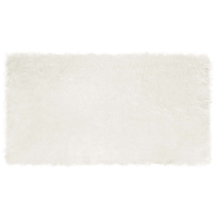Fuskfäll matta TAFALLA Vit 60 x 110 cm Polyester