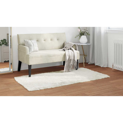 Fuskfäll matta TAFALLA Vit 80 x 150 cm Polyester