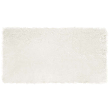 Fuskfäll matta TAFALLA Vit 80 x 150 cm Polyester