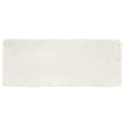 Fuskfäll matta TAFALLA Vit 80 x 200 cm Polyester