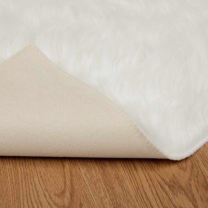 Fuskfäll matta TAFALLA Vit 100 x 200 cm Polyester