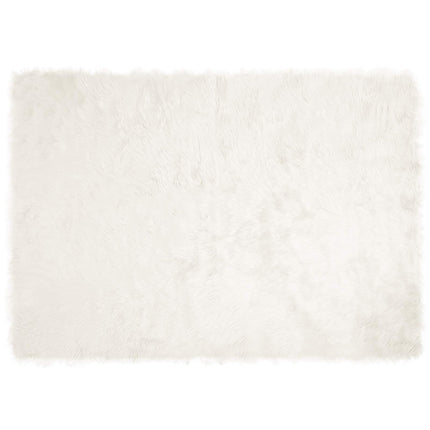 Fuskfäll matta TAFALLA Vit 140 x 200 cm Polyester