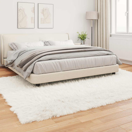Fuskfäll matta TAFALLA Vit 240 x 340 cm Polyester