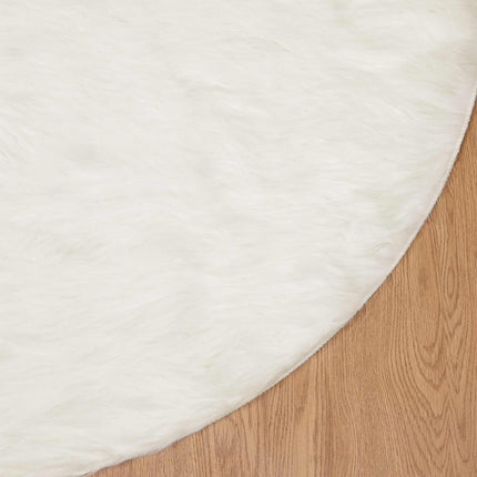 Fuskfäll matta TAFALLA Vit Ø 100 cm Polyester