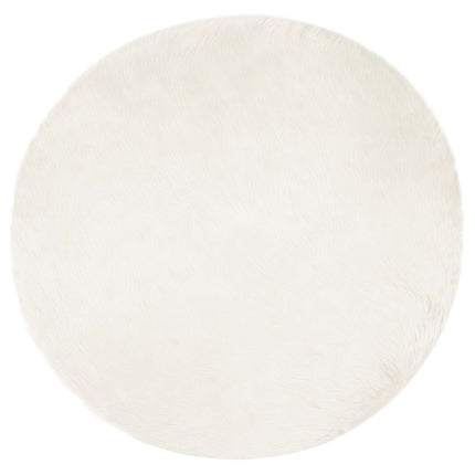 Fuskfäll matta TAFALLA Vit Ø 120 cm Polyester