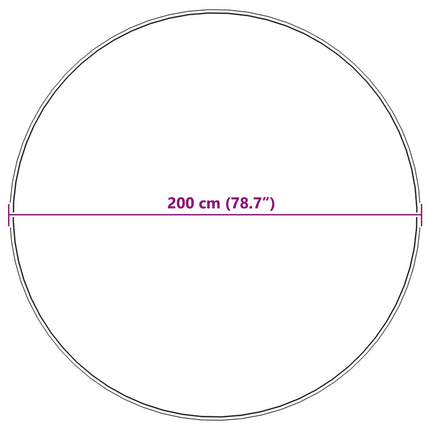 Fuskfäll matta TAFALLA Vit Ø 200 cm Polyester