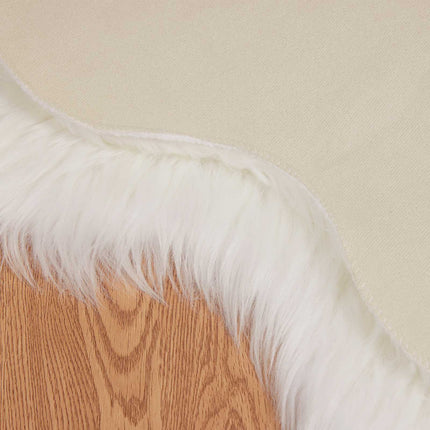 Fuskfäll matta TAFALLA Vit 50 x 80 cm Polyester