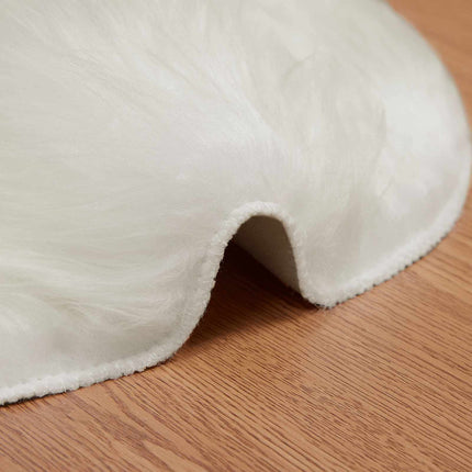 Fuskfäll matta TAFALLA Vit 80 x 120 cm Polyester