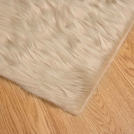 Fuskfäll matta TAFALLA Beige 80 x 150 cm Polyester