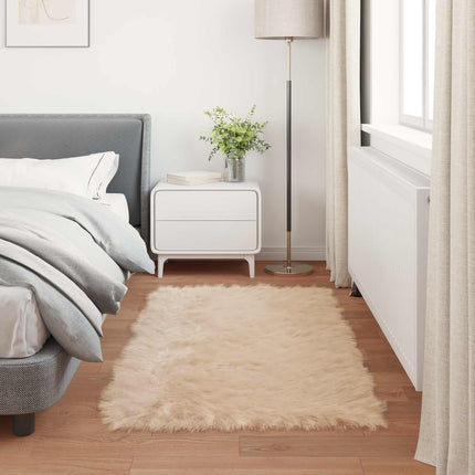 Fuskfäll matta TAFALLA Beige 80 x 150 cm Polyester
