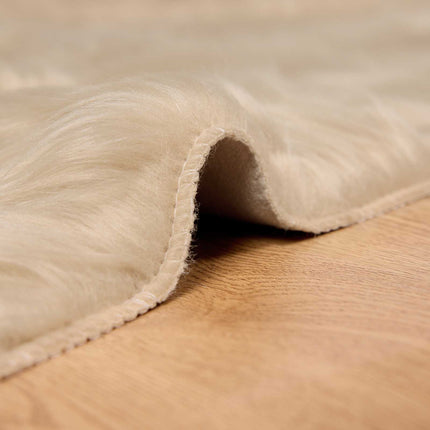 Fuskfäll matta TAFALLA Beige 80 x 200 cm Polyester