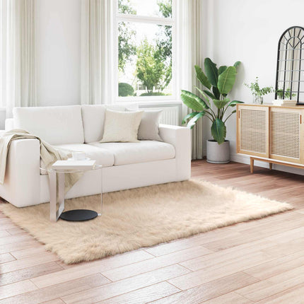 Fuskfäll matta TAFALLA Beige 120 x 170 cm Polyester
