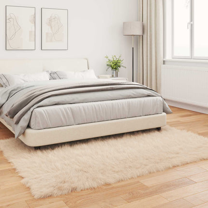 Fuskfäll matta TAFALLA Beige 160 x 230 cm Polyester