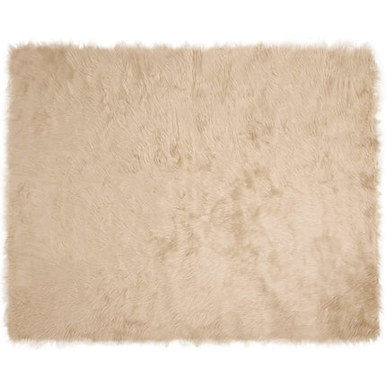 Fuskfäll matta TAFALLA Beige 200 x 280 cm Polyester