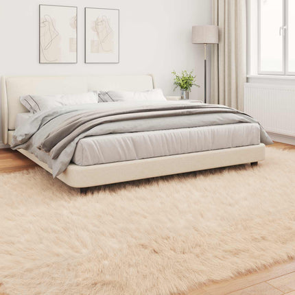 Fuskfäll matta TAFALLA Beige 240 x 340 cm Polyester