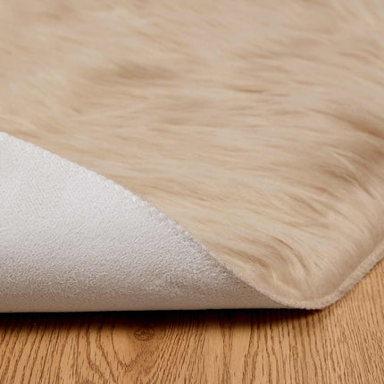 Fuskfäll matta TAFALLA Beige Ø 80 cm Polyester