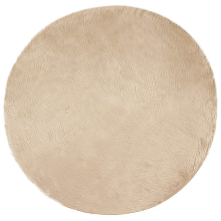 Fuskfäll matta TAFALLA Beige Ø 80 cm Polyester