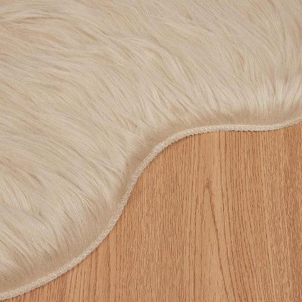 Fuskfäll matta TAFALLA Beige 50 x 80 cm Polyester