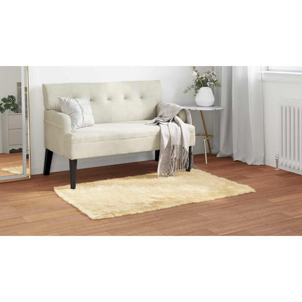 Fuskfäll matta TAFALLA Gräddvit 60 x 110 cm Polyester