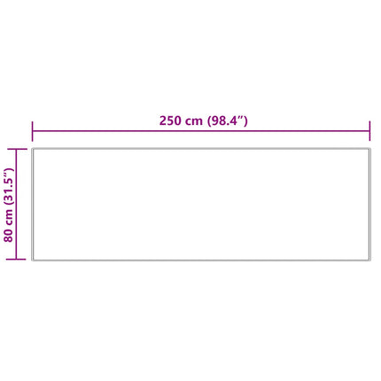 Fuskfäll matta TAFALLA Gräddvit 80 x 250 cm Polyester