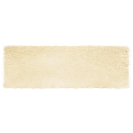 Fuskfäll matta TAFALLA Gräddvit 80 x 250 cm Polyester