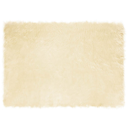 Fuskfäll matta TAFALLA Gräddvit 120 x 170 cm Polyester