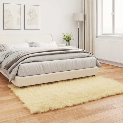 Fuskfäll matta TAFALLA Gräddvit 160 x 230 cm Polyester