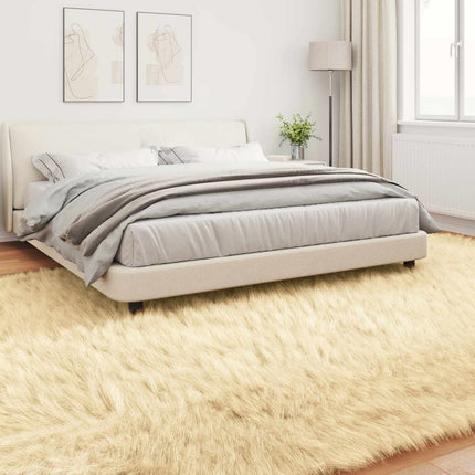 Fuskfäll matta TAFALLA Gräddvit 200 x 280 cm Polyester