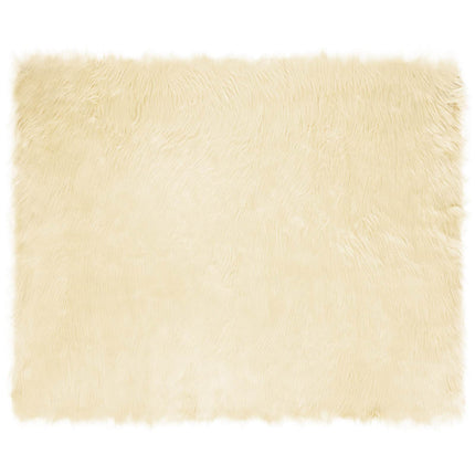 Fuskfäll matta TAFALLA Gräddvit 200 x 280 cm Polyester