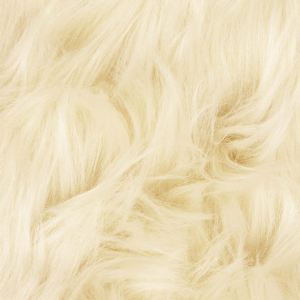Fuskfäll matta TAFALLA Gräddvit 120 x 120 cm Polyester