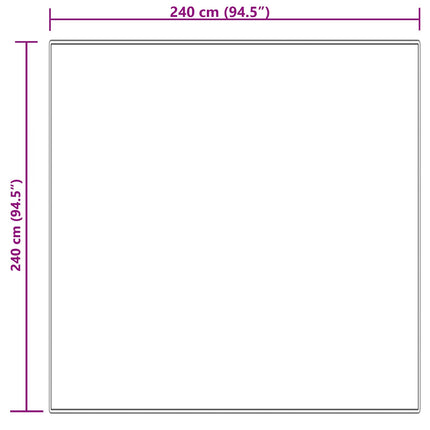 Fuskfäll matta TAFALLA Gräddvit 240 x 240 cm Polyester