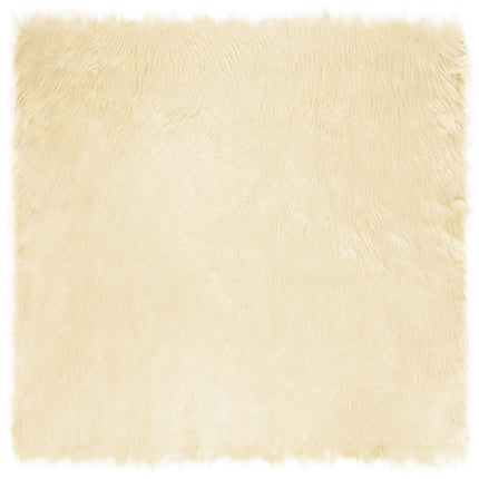 Fuskfäll matta TAFALLA Gräddvit 240 x 240 cm Polyester