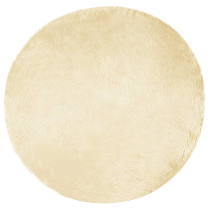 Fuskfäll matta TAFALLA Gräddvit Ø 80 cm Polyester