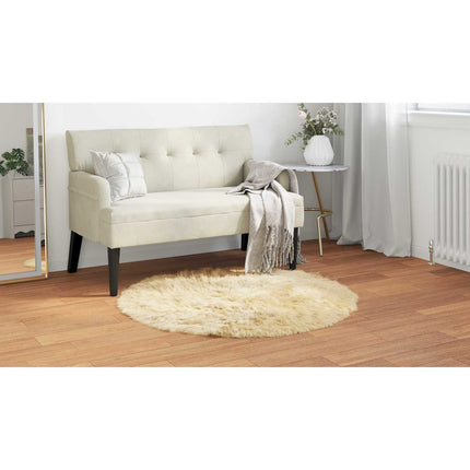 Fuskfäll matta TAFALLA Gräddvit Ø 120 cm Polyester