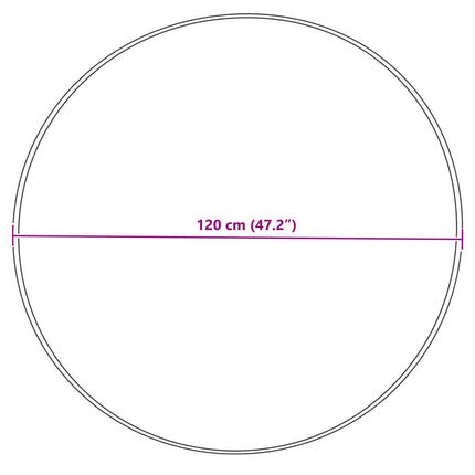 Fuskfäll matta TAFALLA Gräddvit Ø 120 cm Polyester