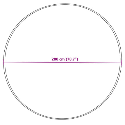 Fuskfäll matta TAFALLA Gräddvit Ø 200 cm Polyester