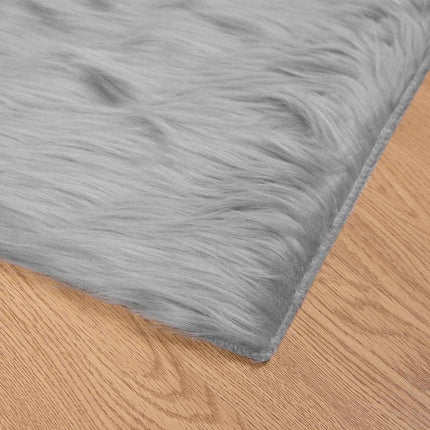 Fuskfäll matta TAFALLA Grå 80 x 250 cm Polyester