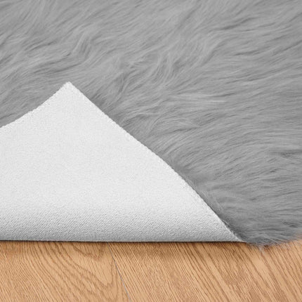 Fuskfäll matta TAFALLA Grå 80 x 250 cm Polyester