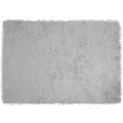 Fuskfäll matta TAFALLA Grå 140 x 200 cm Polyester