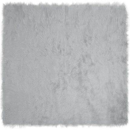 Fuskfäll matta TAFALLA Grå 120 x 120 cm Polyester
