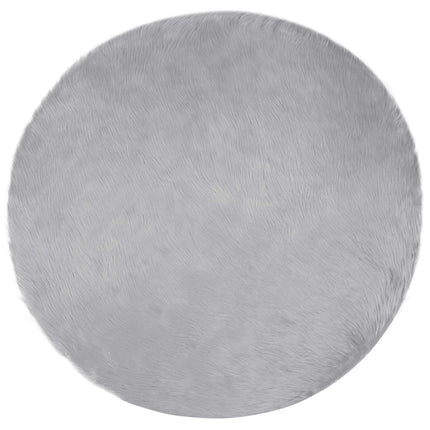 Fuskfäll matta TAFALLA Grå Ø 80 cm Polyester