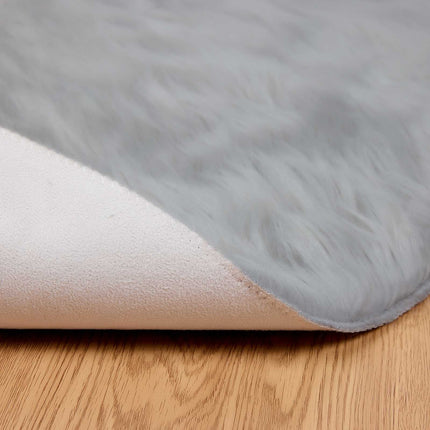 Fuskfäll matta TAFALLA Grå Ø 100 cm Polyester