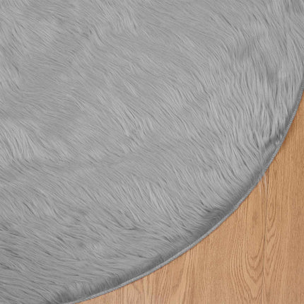 Fuskfäll matta TAFALLA Grå Ø 120 cm Polyester