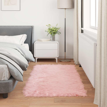 Fuskfäll matta TAFALLA Rosa 80 x 150 cm Polyester