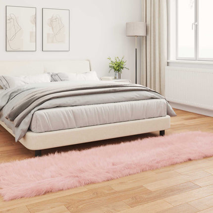 Fuskfäll matta TAFALLA Rosa 80 x 250 cm Polyester