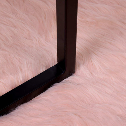 Fuskfäll matta TAFALLA Rosa 140 x 200 cm Polyester